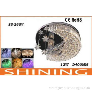 D400mm 12W Energy Saving Pendant Crystal Light , 220V RGB L